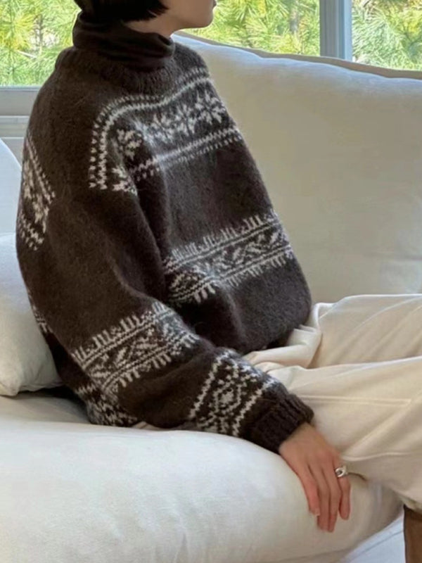 Dama Washington Reinette women's fair isle crewneck sweater - view 7