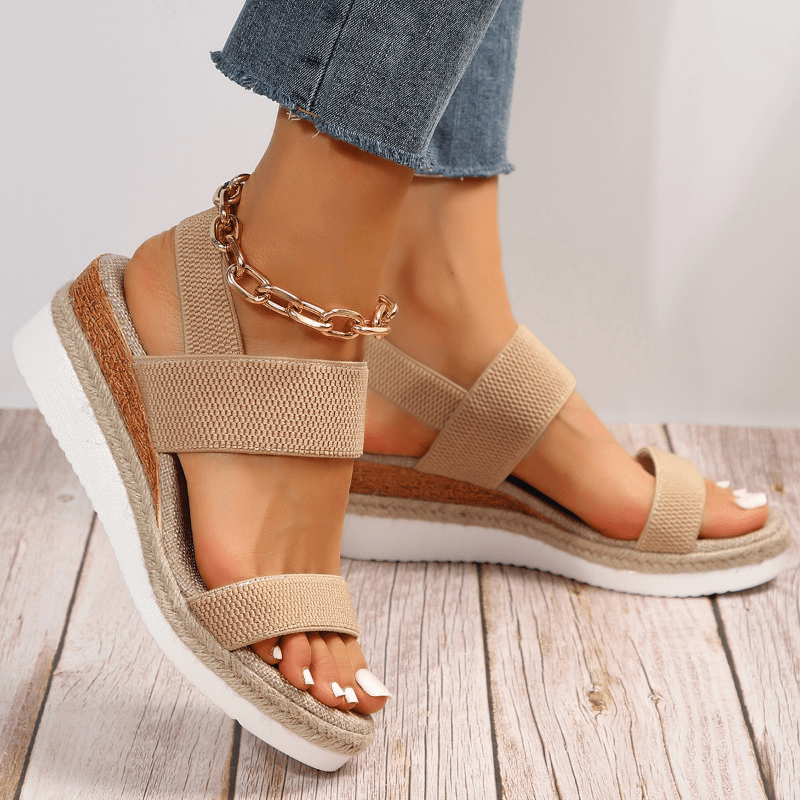 Ayla | Women's Comfort Arch Support Sandal Cream Straps
