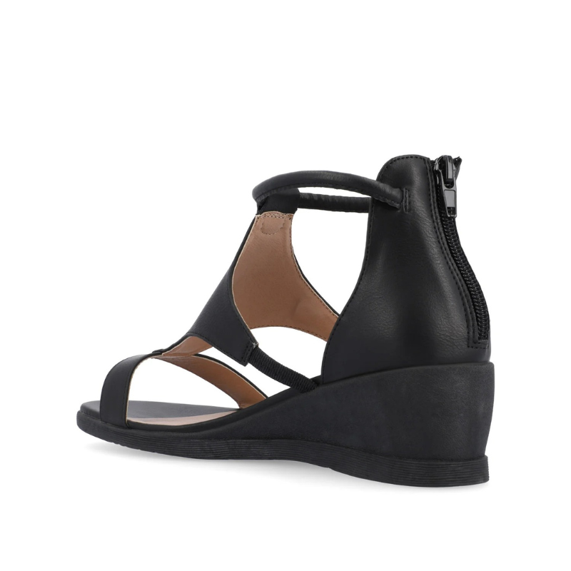 Ivy | Women's Open Toe Wedge Sandals Gray Comfort Fit