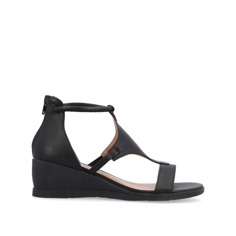 Ivy | Women's Open Toe Wedge Sandals Gray Comfort Fit