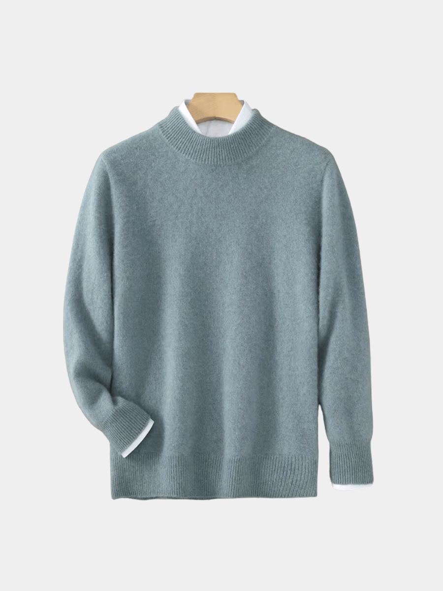 Axel | Men's Crew Neck Sweater Cream Ribbed Knit