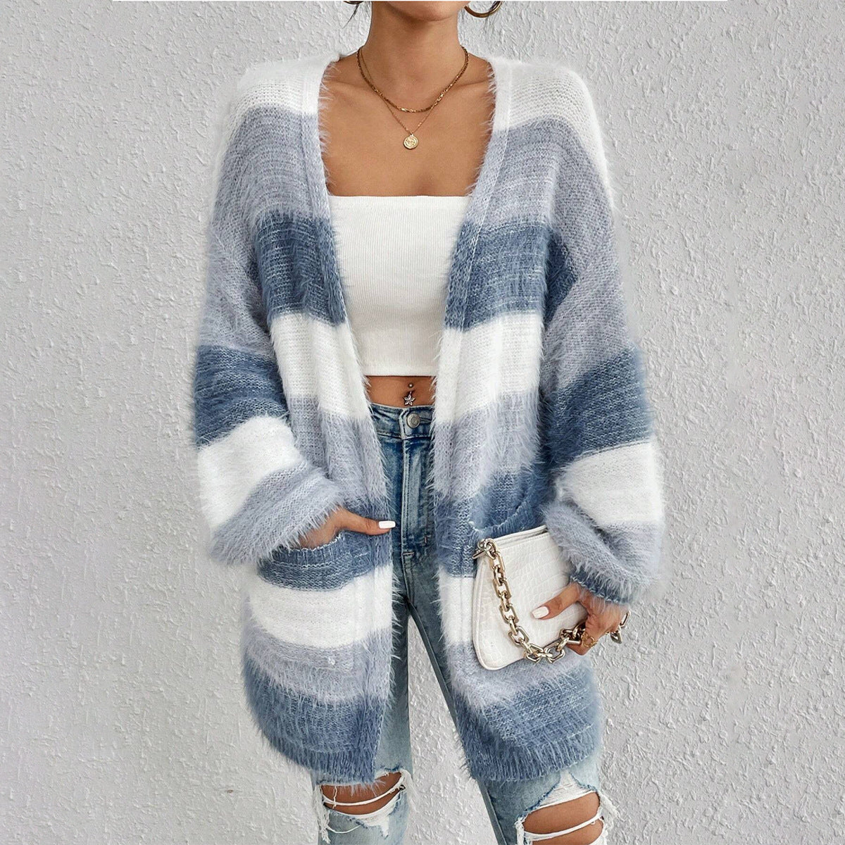 Dama Washington Orlaith oversized open front cardigan - front view