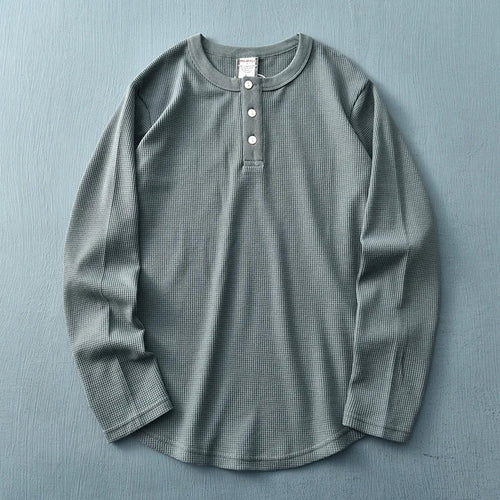 Dama Washington Axel men's long sleeve henley shirt light blue - view 2
