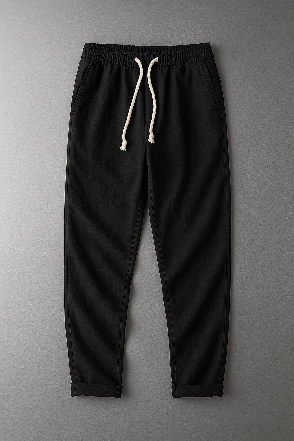 Rowan | Men's Linen Pants Cream Drawstring Relaxed Fit