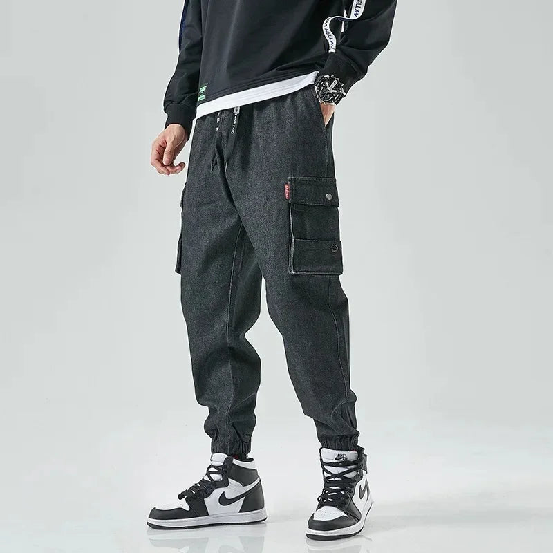Rowan | Men's Cargo Jeans Light Blue Tapered Jogger