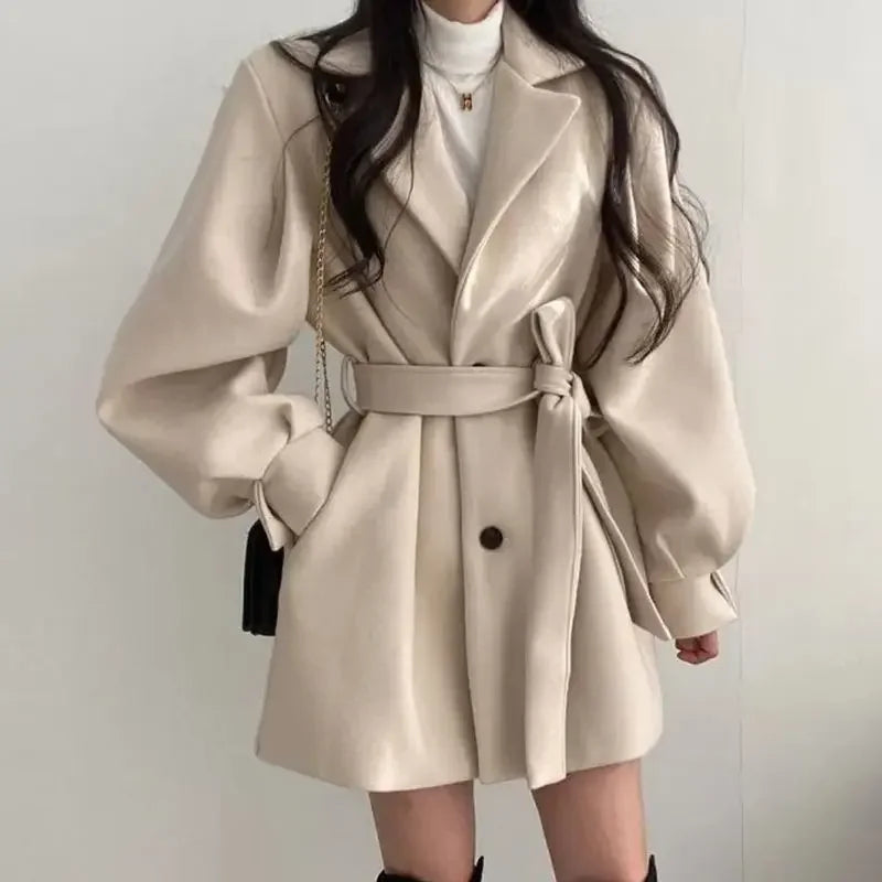 Dama Washington Fabiana women's belted wrap mini coat - view 3