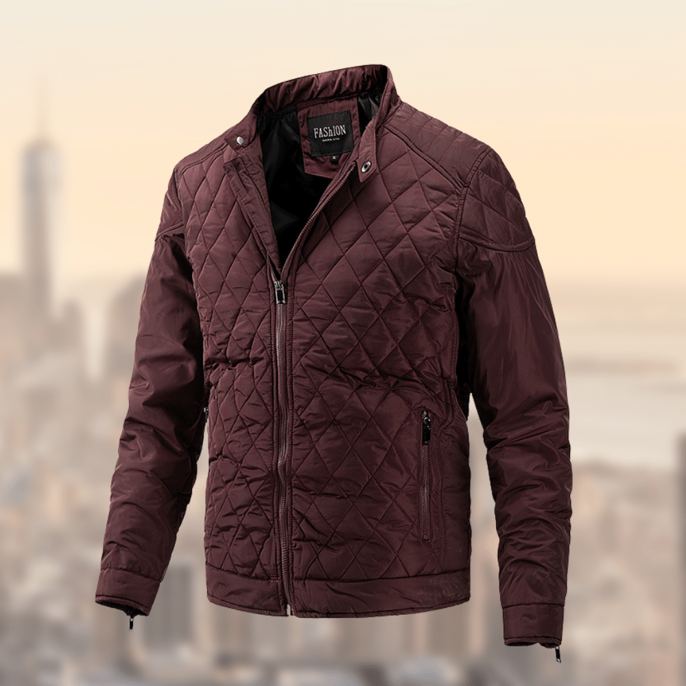 Dama Washington Alden men's diamond quilted full zip jacket - view 4
