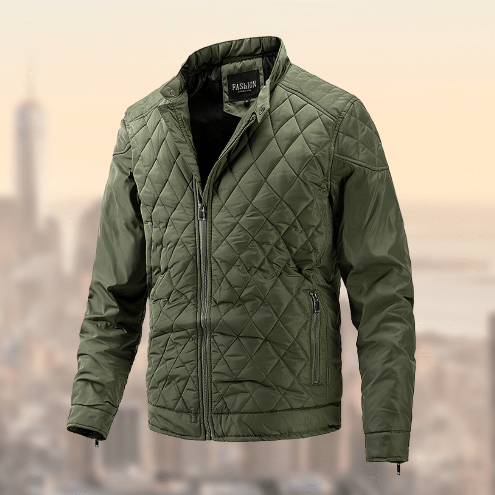 Dama Washington Alden men's diamond quilted full zip jacket - view 3