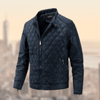 Dama Washington Alden men's diamond quilted full zip jacket - front view