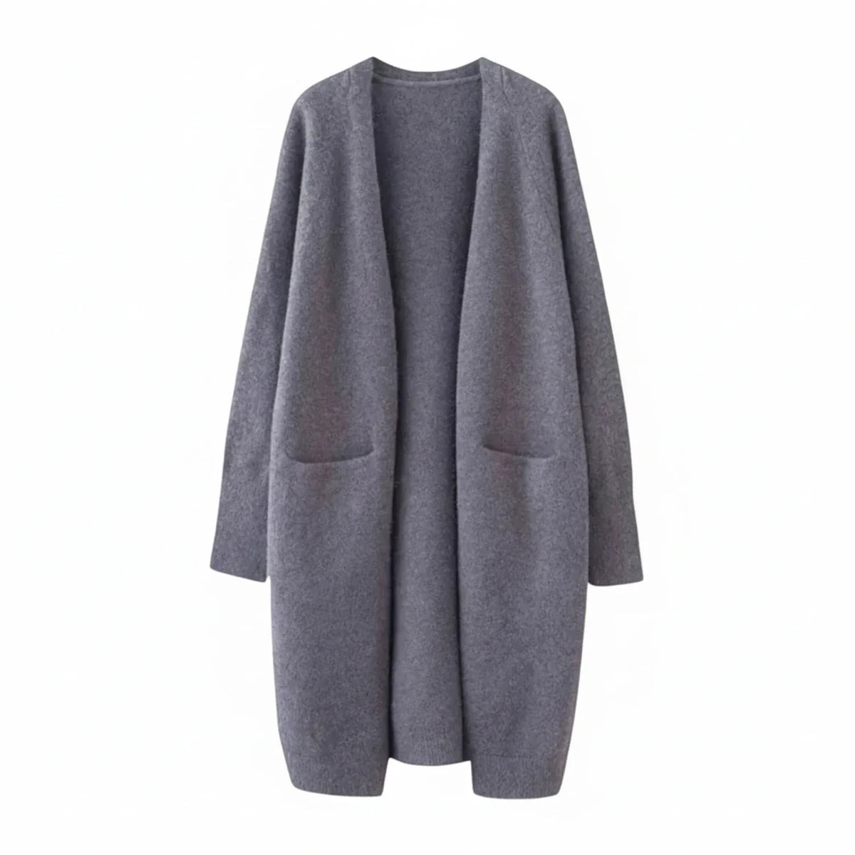 Dama Washington Lux women's long cardigan sweater black open front pockets - view 3