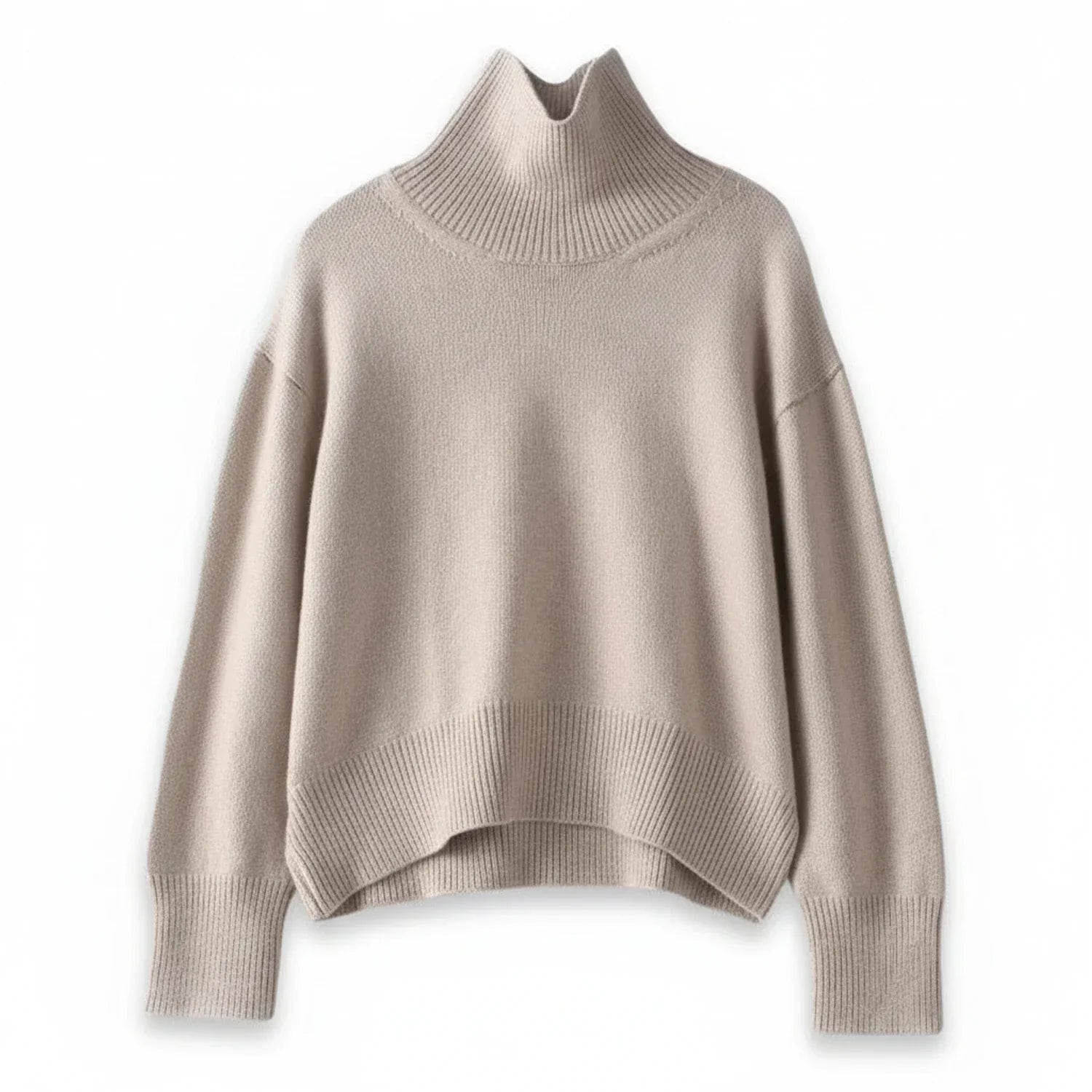 Rue | Women's Oversized Turtleneck Sweater Gray