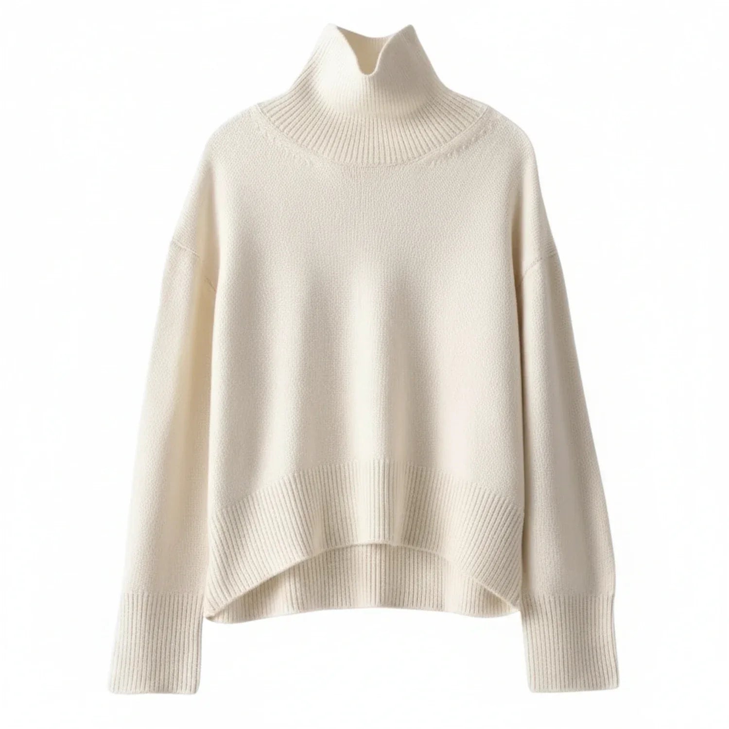 Rue | Women's Oversized Turtleneck Sweater Gray