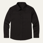 Dama Washington Rhys men's pinstripe dress shirt black long sleeve - view 2