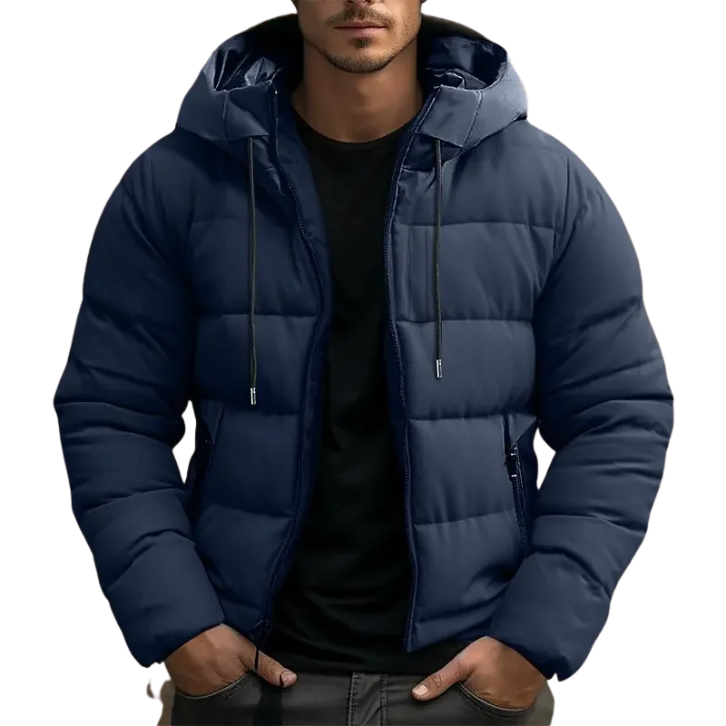 Dama Washington Harlan men's hooded quilted puffer jacket - front view