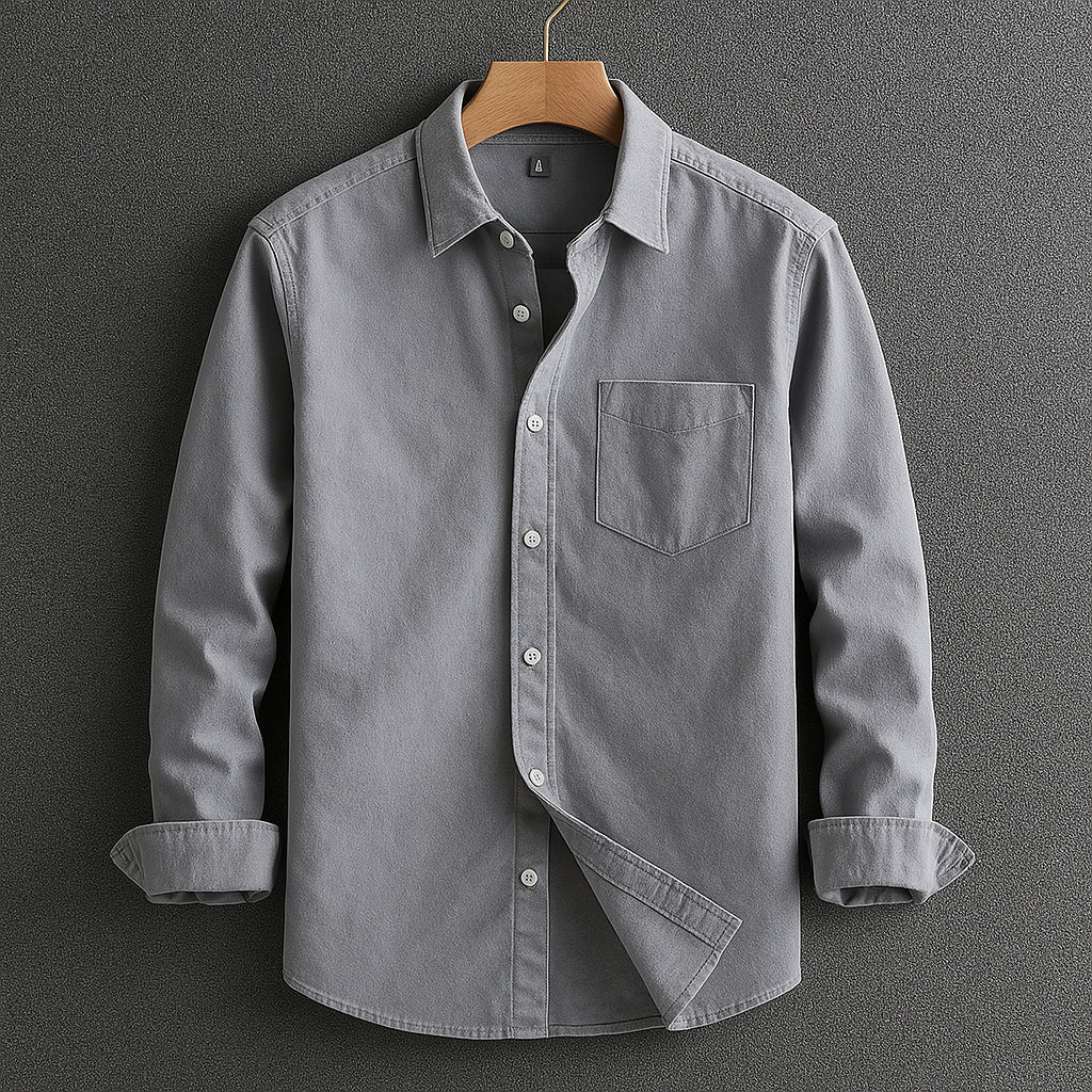 Shaw | Men's Denim Shirt Black Button Down