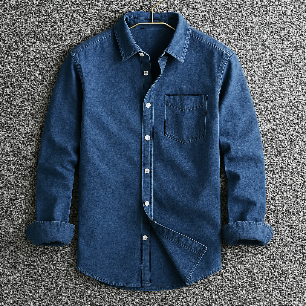 Shaw | Men's Denim Shirt Black Button Down