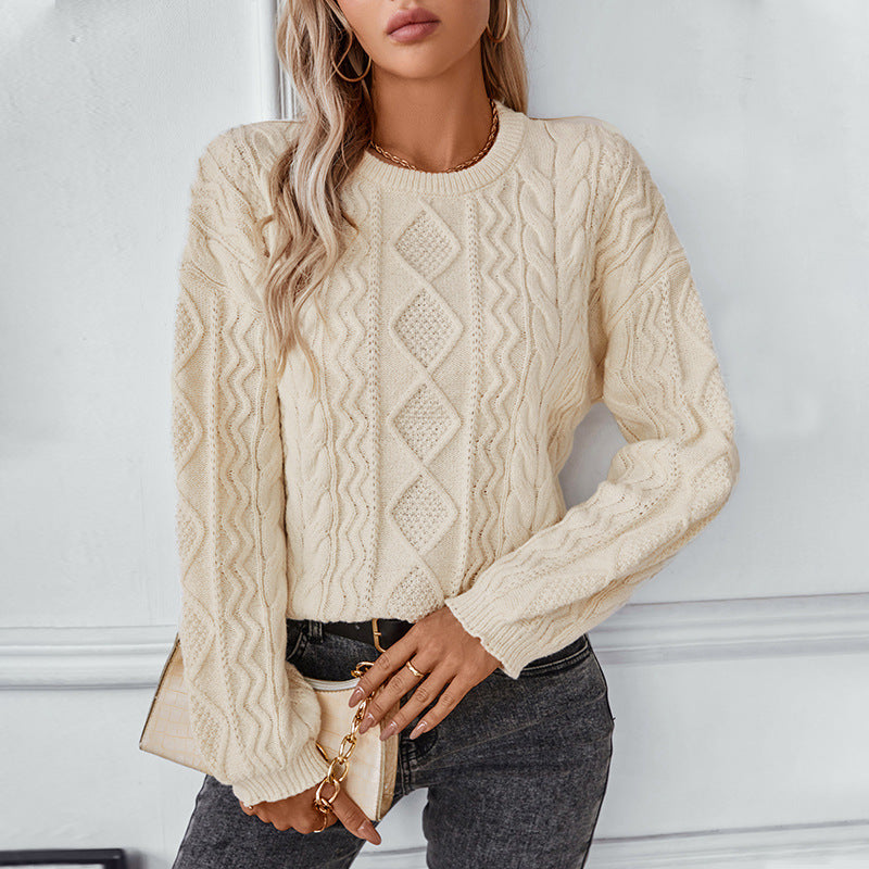 Dama Washington Theophila women's cable knit long sleeve sweater - view 4