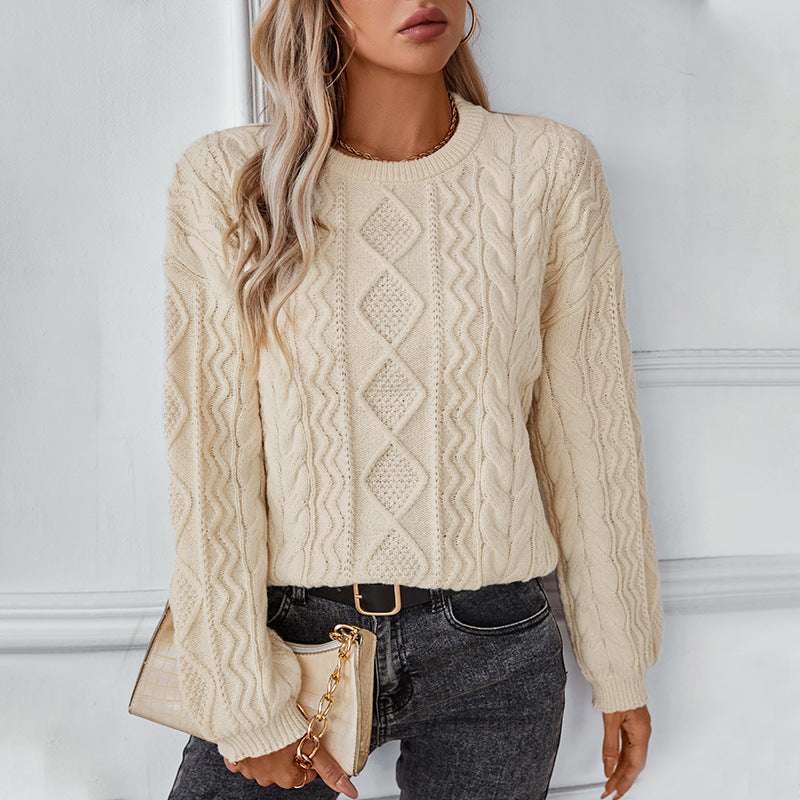 Dama Washington Theophila women's cable knit long sleeve sweater - view 5