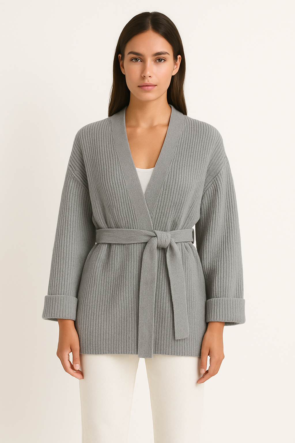 Dama Washington Candela women's ribbed knit wrap sweater - view 4