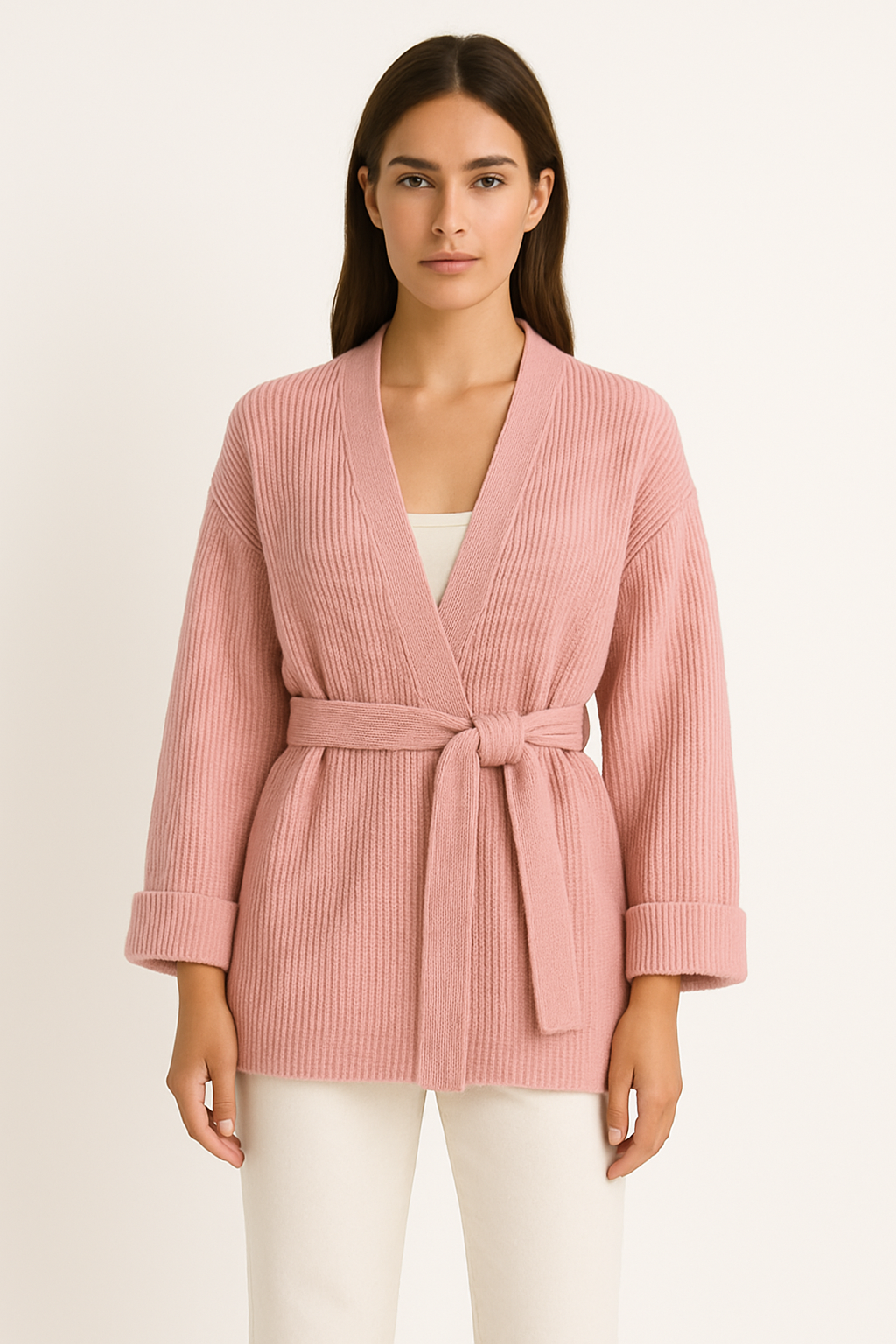 Dama Washington Candela women's ribbed knit wrap sweater - view 2