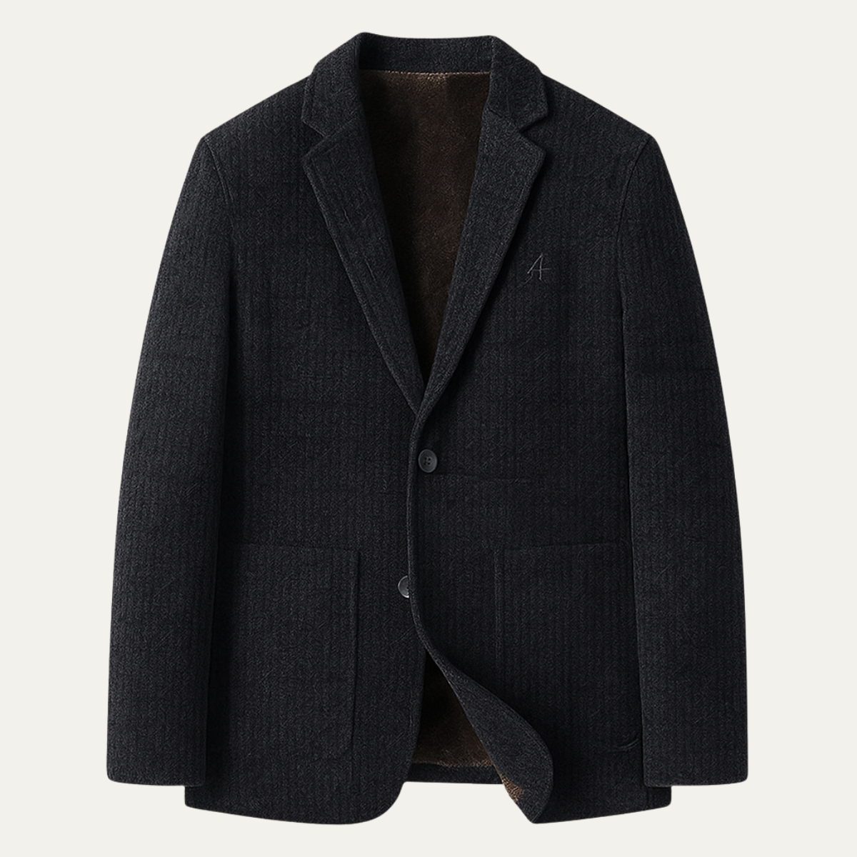 Bram | Men's Tweed Blazer Charcoal Gray Wool Lined