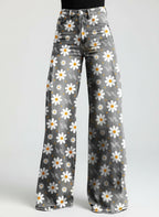 Dama Washington Thea women's wide leg jeans floral print high waisted - view 2