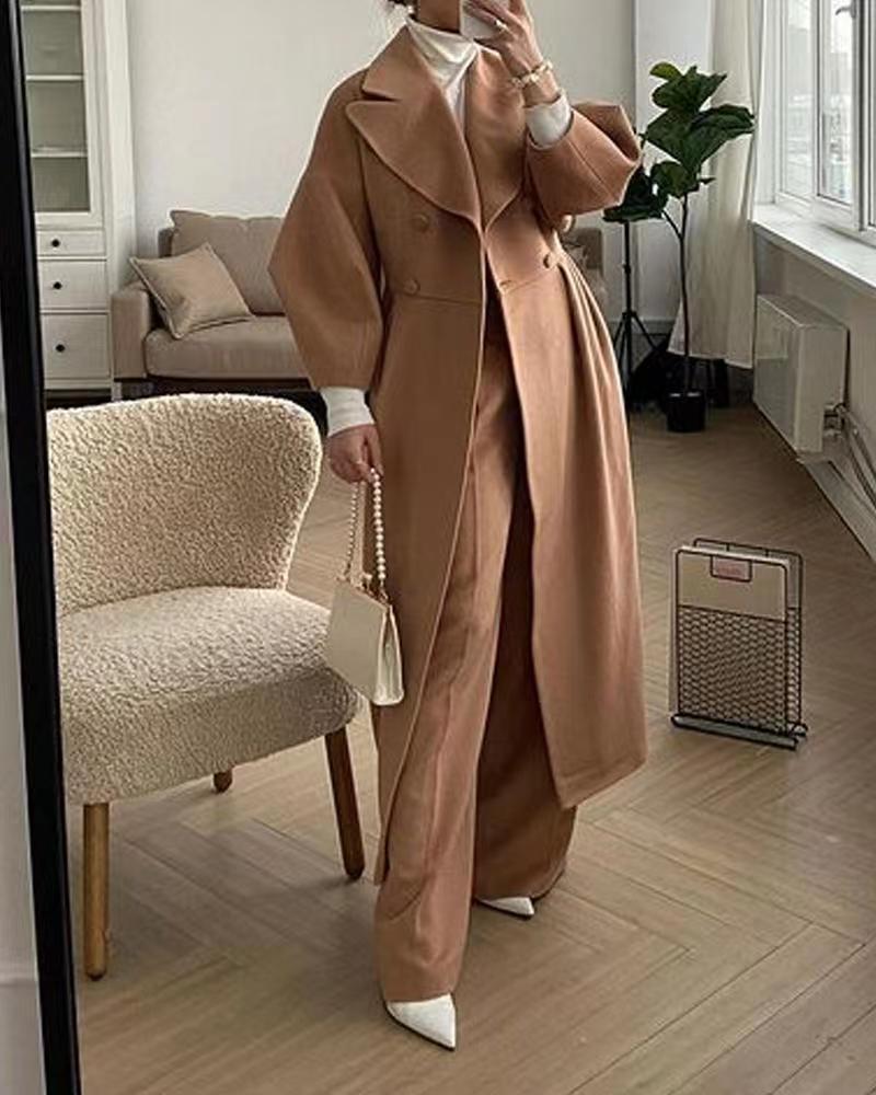 Dama Washington Cecily women's double breasted long coat - view 5