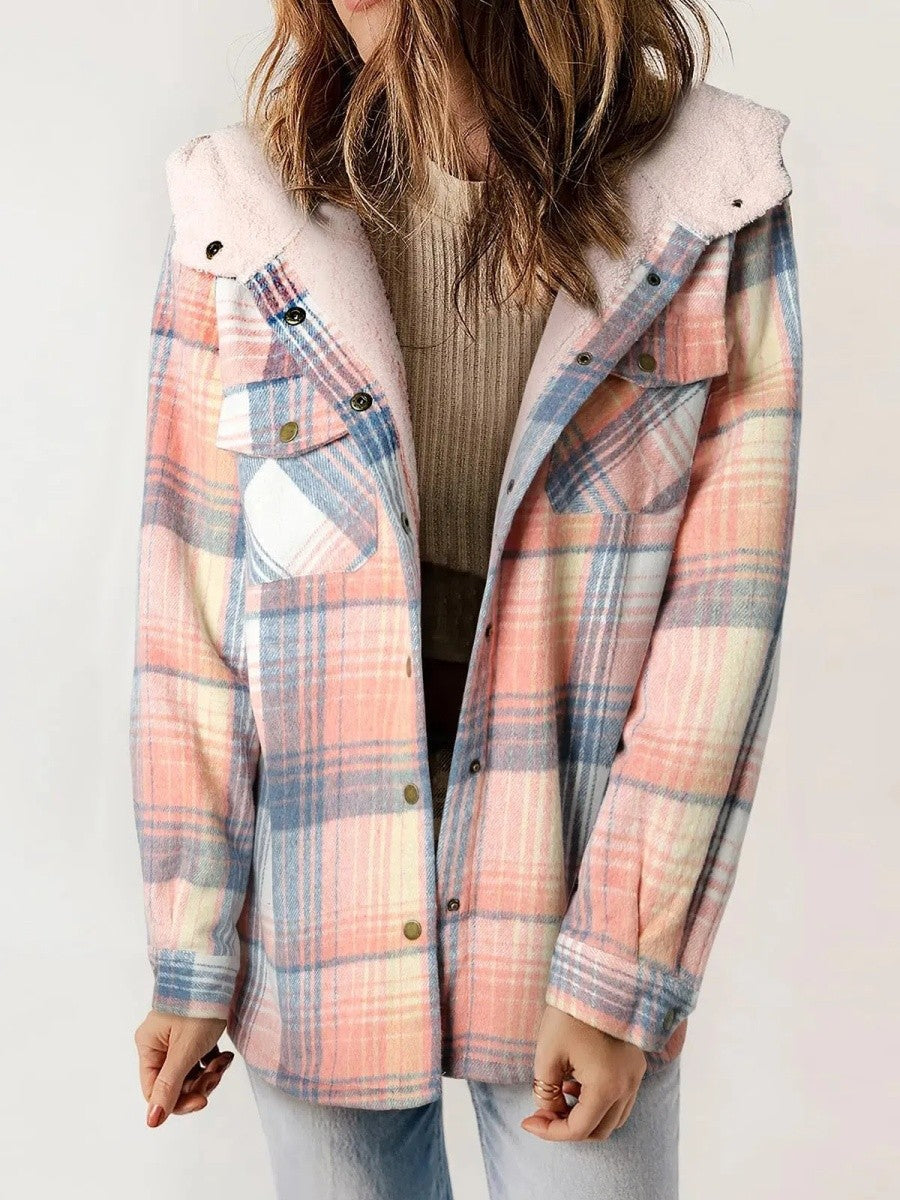 Dama Washington Bianca hooded plaid jacket - view 7