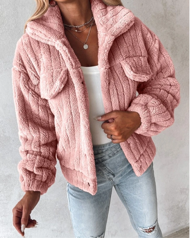 Dama Washington Violante women's sherpa collared jacket - view 2