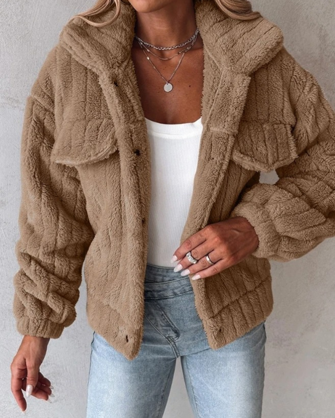 Dama Washington Violante women's sherpa collared jacket - view 4