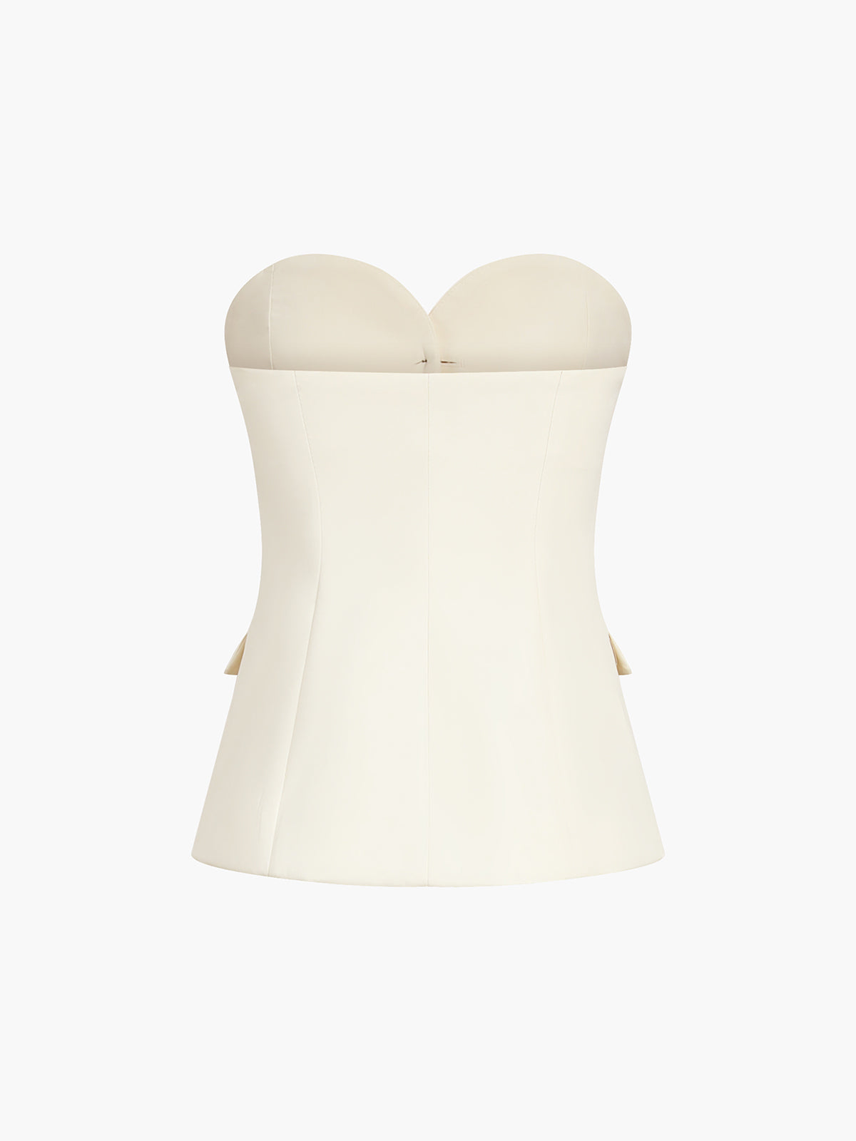 Wren | Women's Strapless Blazer Suit Cream Button Front