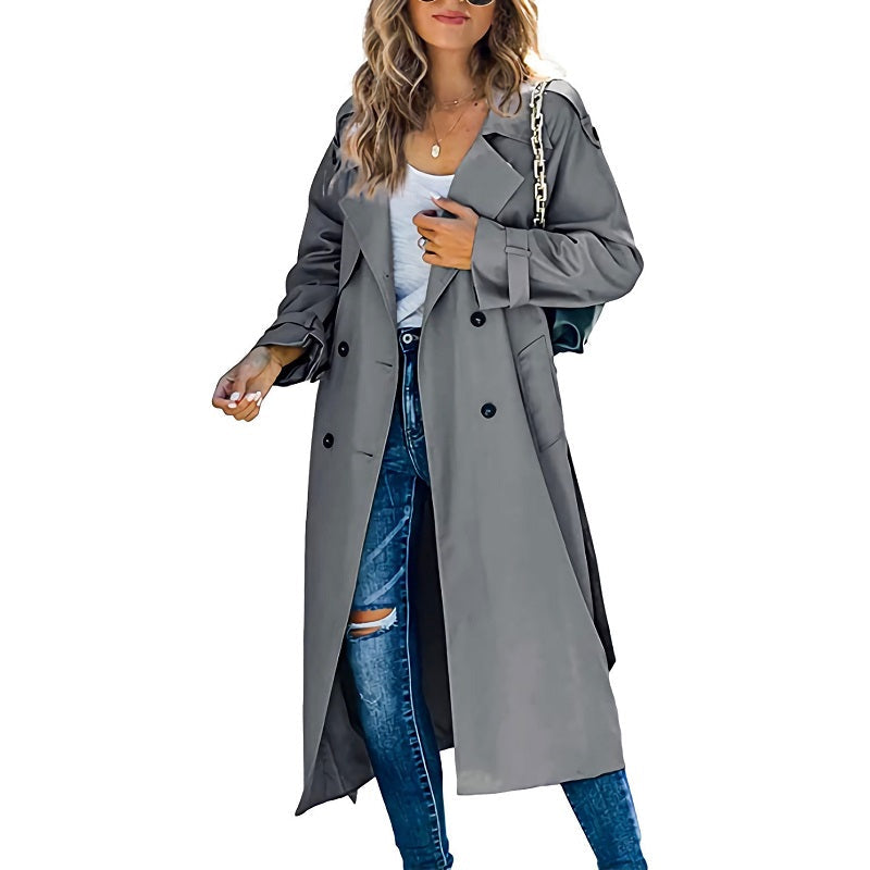 Dama Washington Tullia women's double breasted long coat - view 4