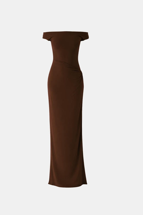 Dama Washington Ada women's off shoulder maxi dress red - view 2