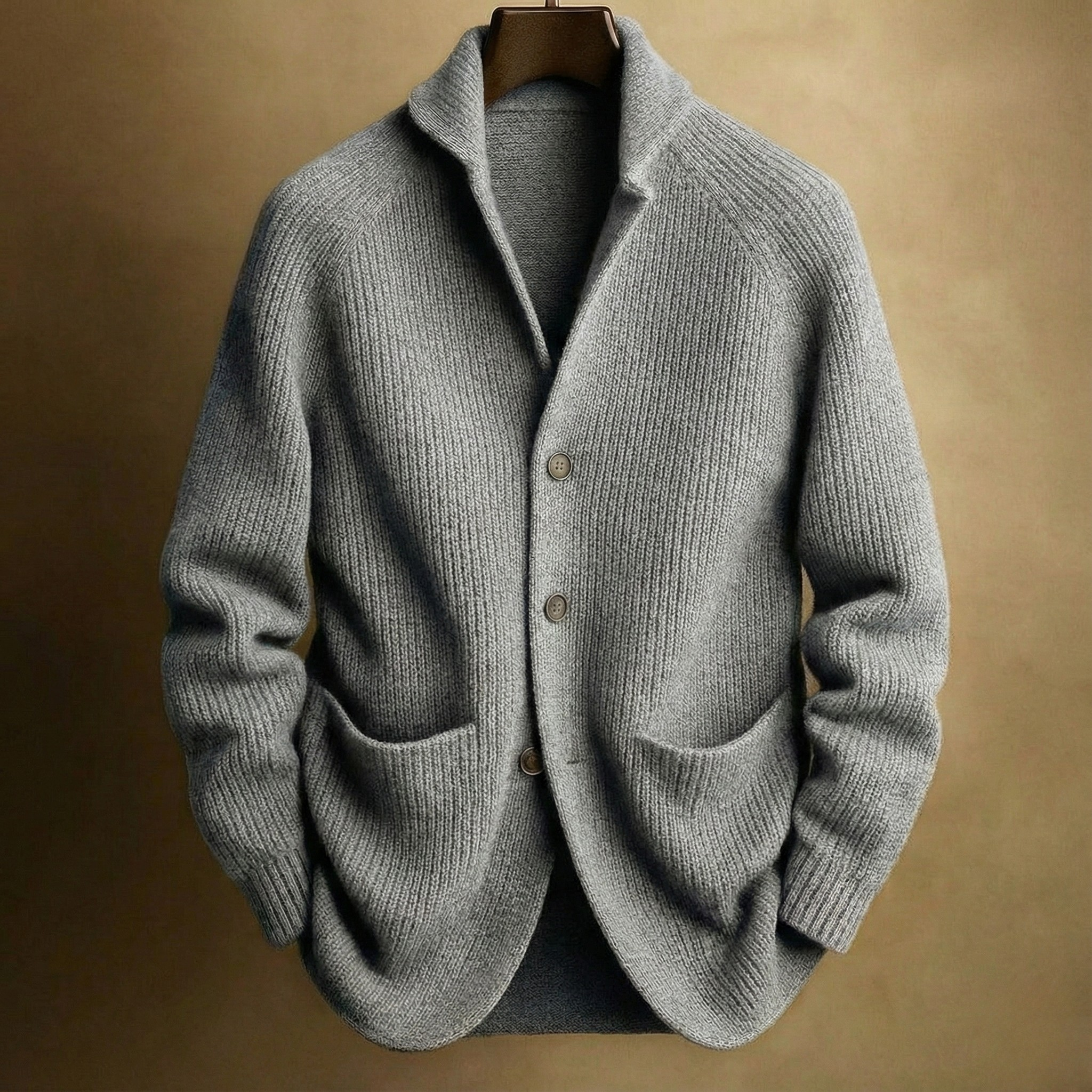Arlo | Men's Casual Cable Knit Cardigan Rose