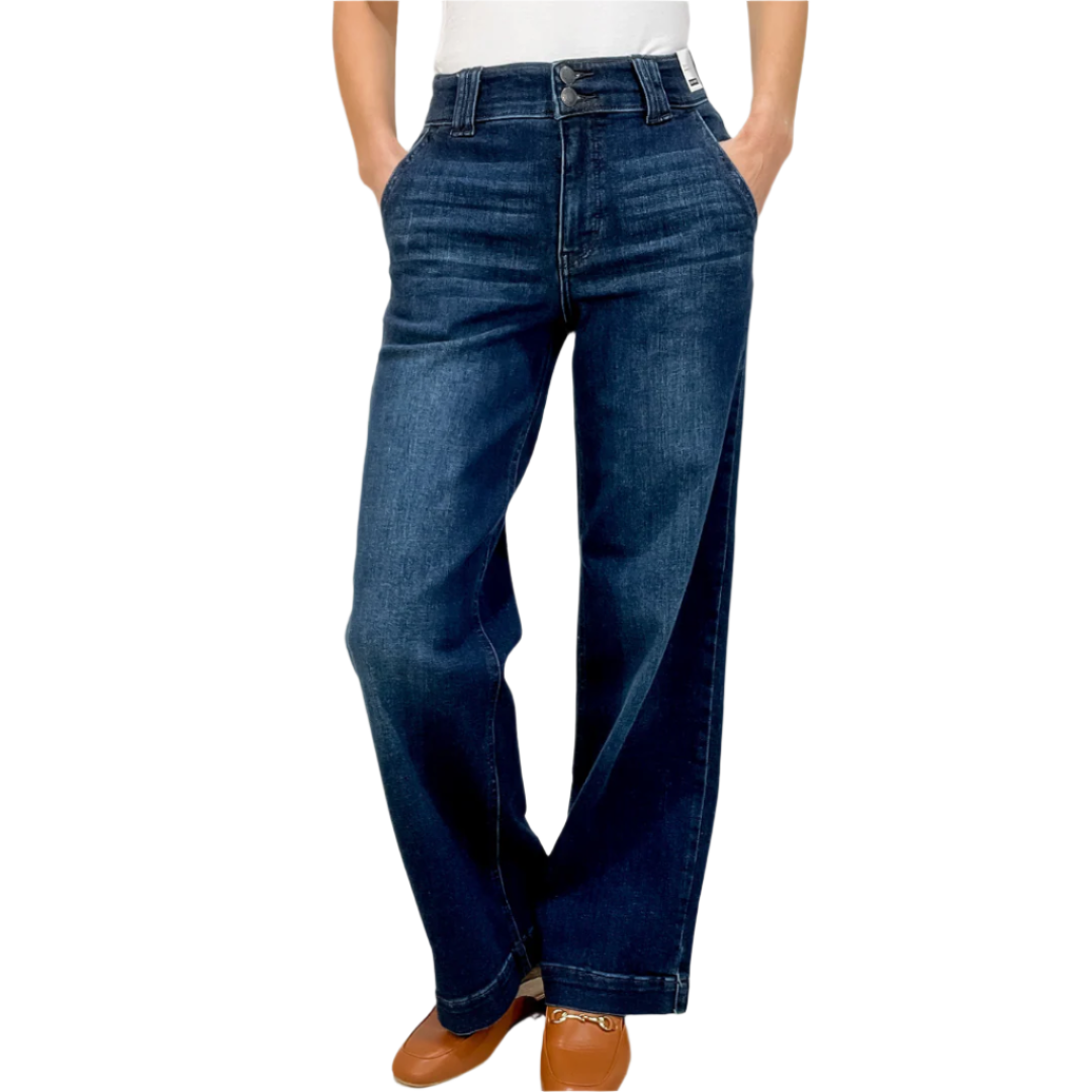 Maeve | Women's Wide Leg Jeans Dark Wash High Waisted