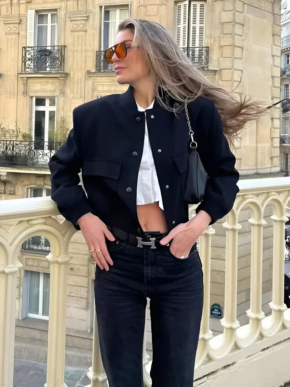 Dama Washington Gemma women's cropped bomber jacket - view 4