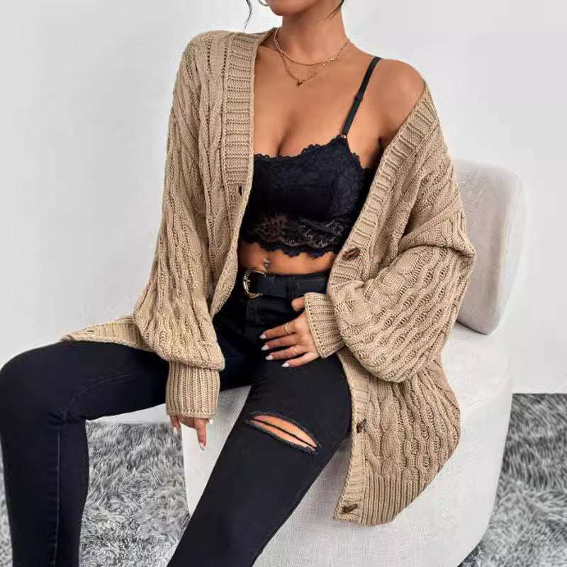 Dama Washington Regine oversized cable knit cardigan - view 3