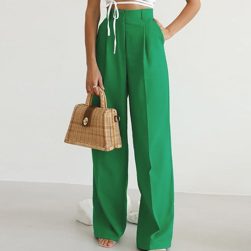 Dama Washington Paulina high-waisted wide leg pants - front view
