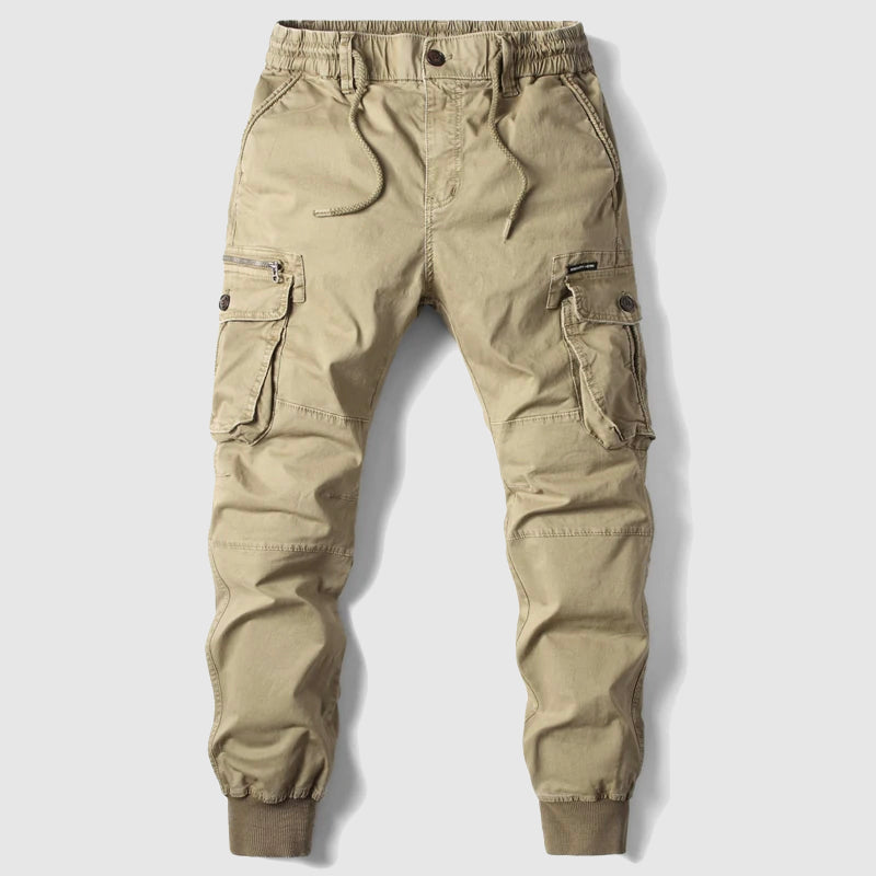 Axel | Men's Cargo Jogger Pants Beige Relaxed Fit