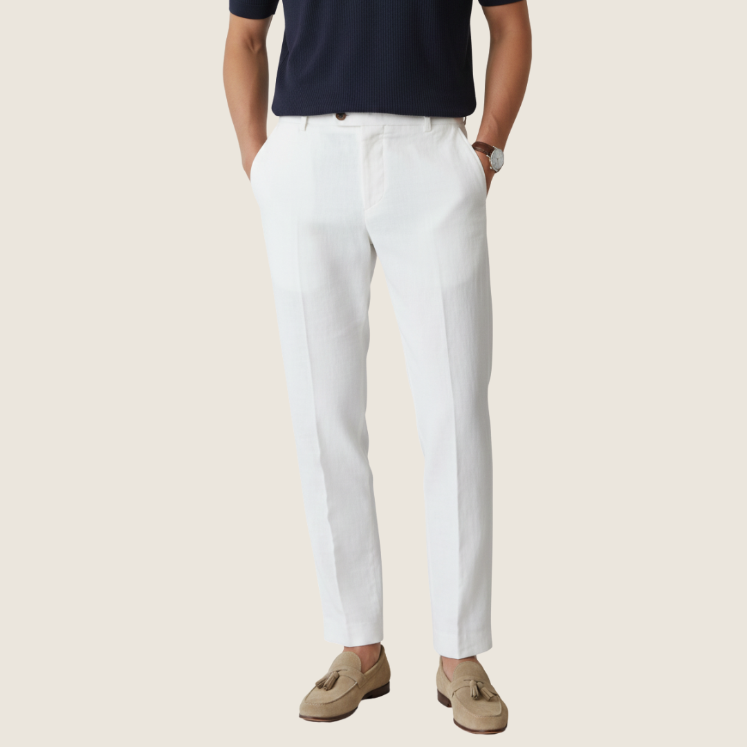 Axel | Men's Tailored Dress Pants White