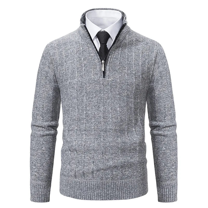 Dama Washington Redmond quarter-zip cable knit sweater - view 2