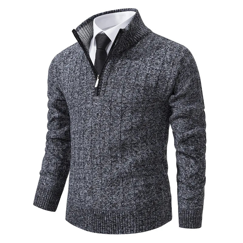 Dama Washington Redmond quarter-zip cable knit sweater - view 3