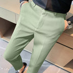 Dama Washington Halsey men's slim fit textured dress pants - front view