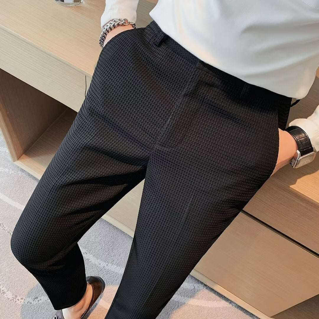 Dama Washington Halsey men's slim fit textured dress pants - view 8