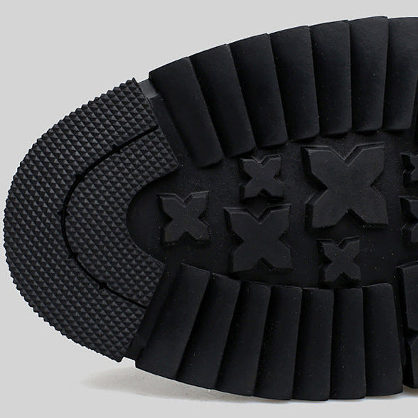 Axel | Men's Black Leather Oxford Shoes Buckle Detail