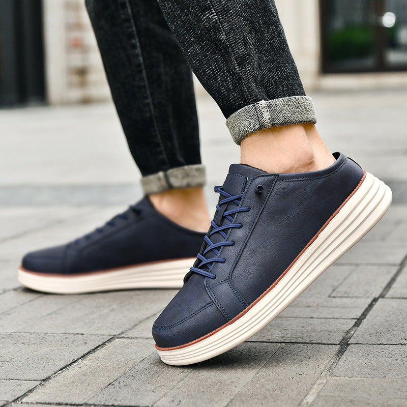 Axel | Men's Casual Lace Up Sneakers Navy White