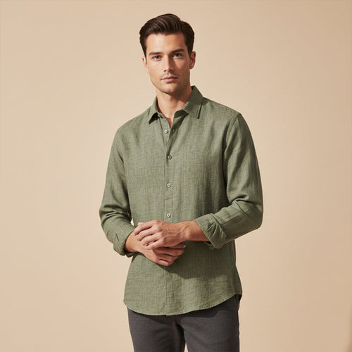 Dama Washington Ash men's button up shirt charcoal gray long sleeve - view 2