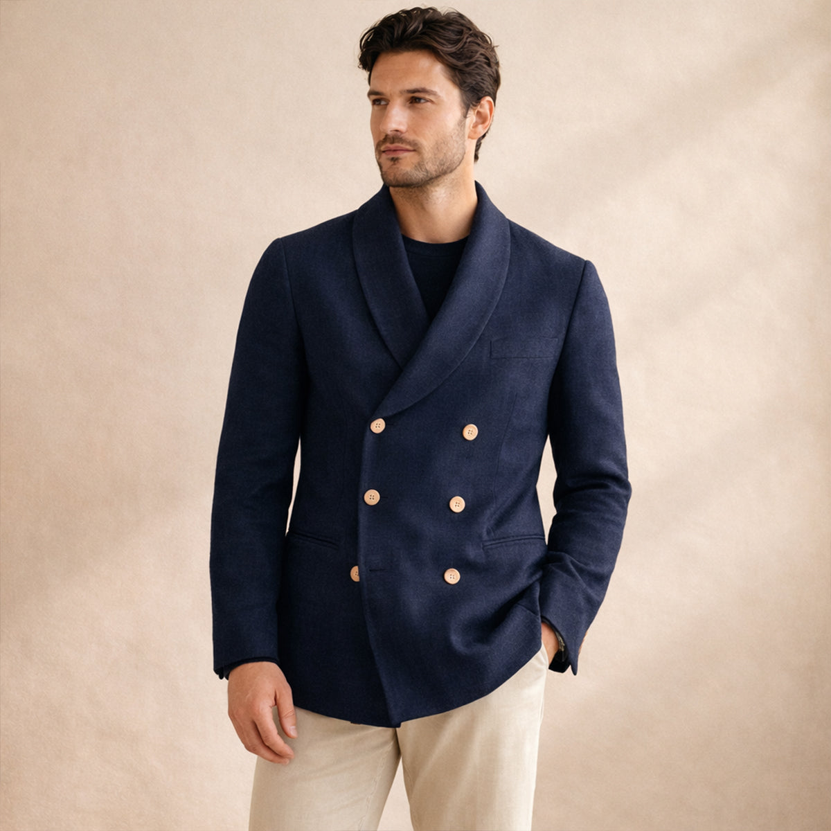 Erik | Men's Double Breasted Blazer Navy