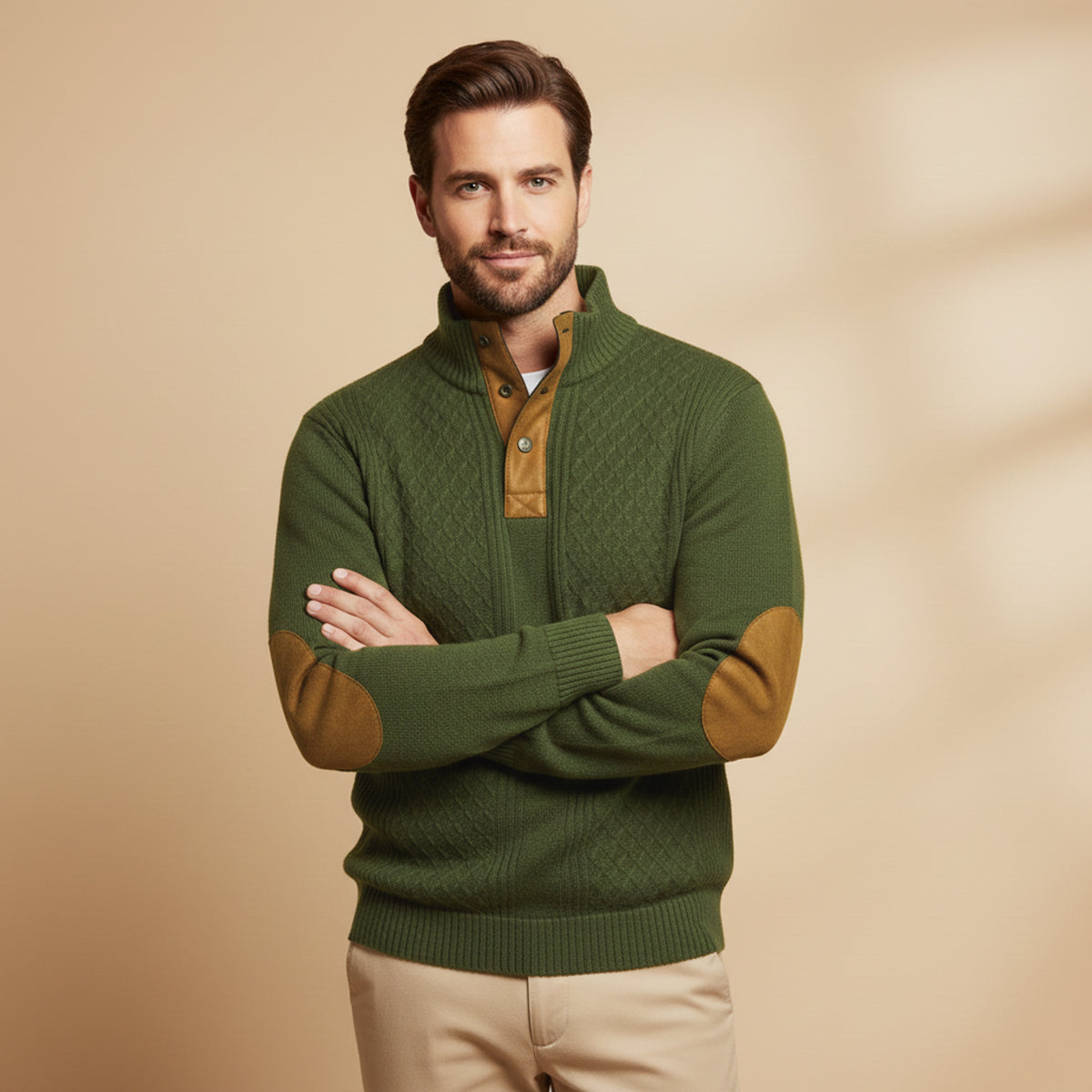 Jasper | Men's Quarter Zip Sweater Black Cashmere Knit