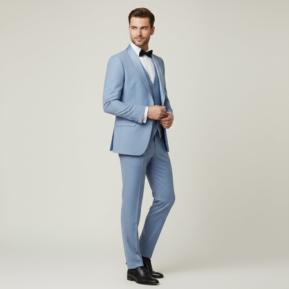 Wyatt | Men's Black Formal Suit Three Piece Tuxedo